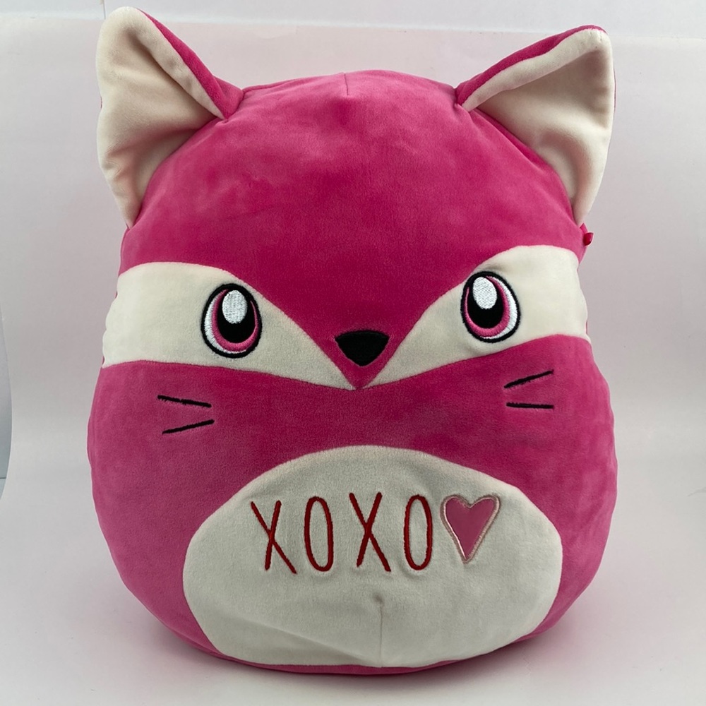 Squishmallows Pink Fifi Fox XOXO Plush Stuffed Animal Toy 13”